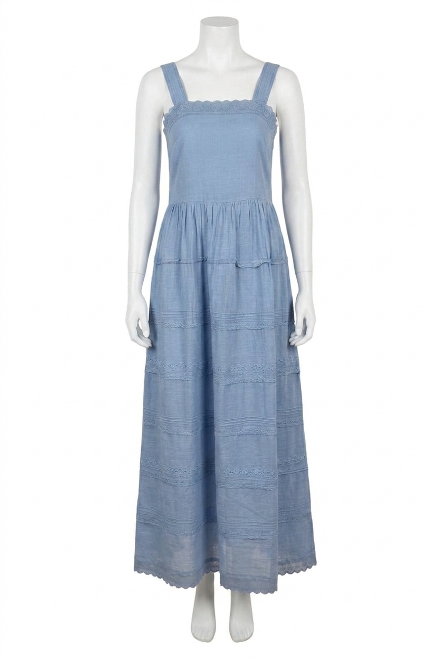 NEW THE GREAT. the reverie dress in pale blue